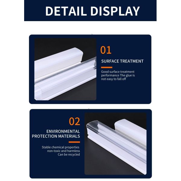 Industrial LED Lighting Plastic Lampshade PVC Plastic Extrusion PC Cover Profile Customized