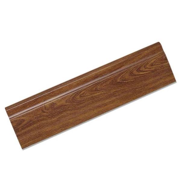 Anti-Scratch and Flexible wooden color PVC Skirting Line for Low-Maintenance Protection