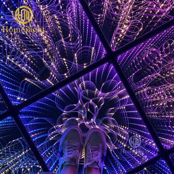 RGB Outdoor Square LED Dance Floor Light 3D Mirror Starry Mat for Party Sale