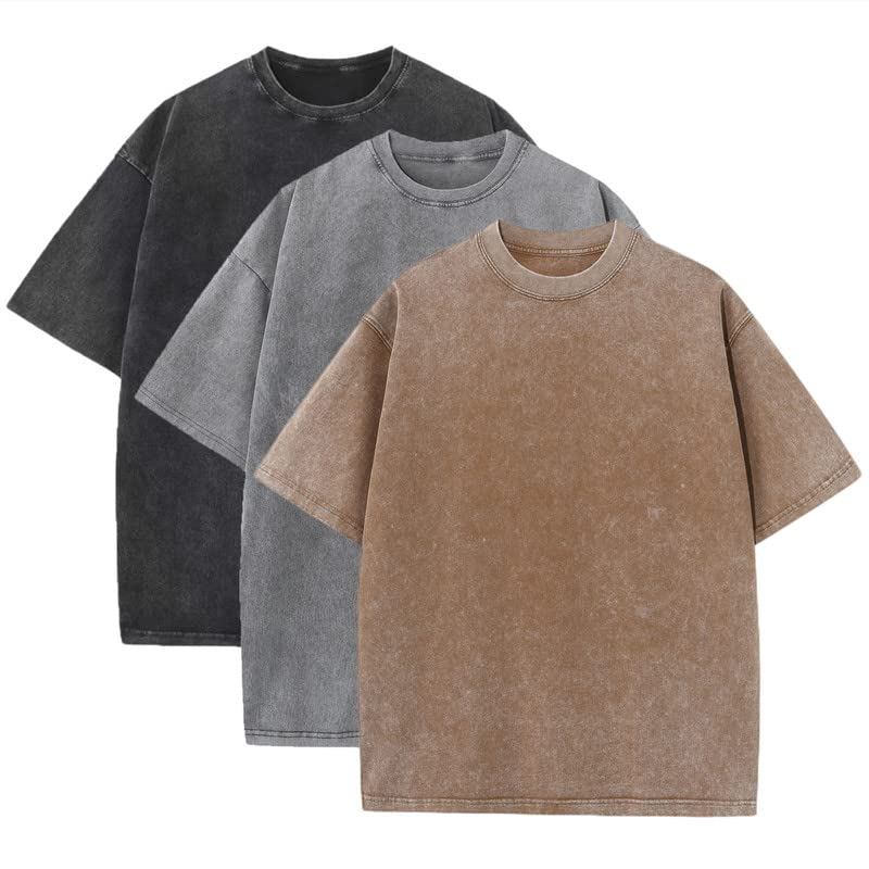 Custom Design Plain Men Oversized Heavyweight Cotton Vintage Wash T Shirts Washed Tees Unisex