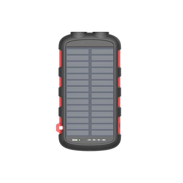 IPX6 Waterproof Solar Power Bank 20000mAh 15W Wireless Charging With 2W LED Lights
