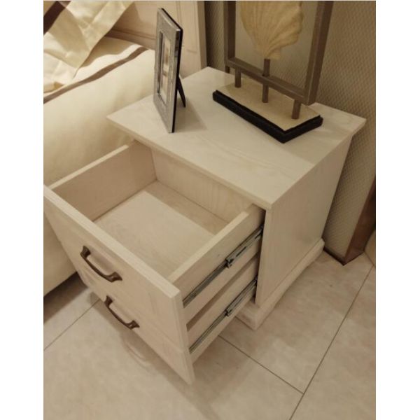 Two Drawers White Nightstands Bedside Tables Simple European Style Furniture