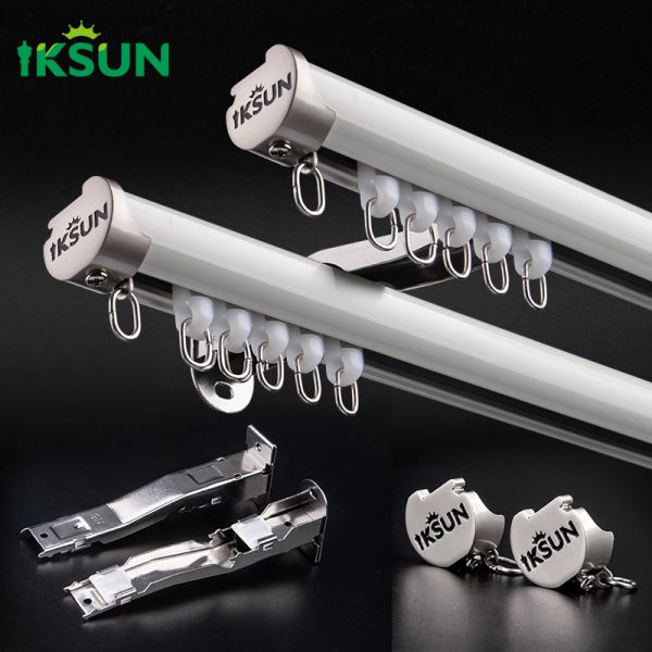 6063 Aluminum Curtain Poles Classic Silver Living Room Curtain Track