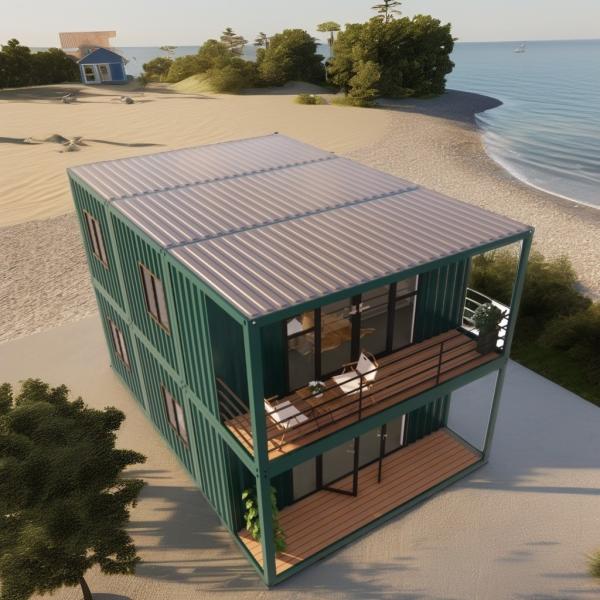オーダーメイドの2階建てのコンテナハウス 海辺の休暇 防火 プリファブリック 森林別荘 リゾート サイズ 20フィート 40フィート