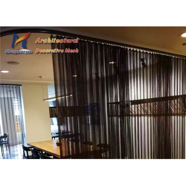 Company Meeting Partitions Coil Drapery Mesh Antique Copper Decorative