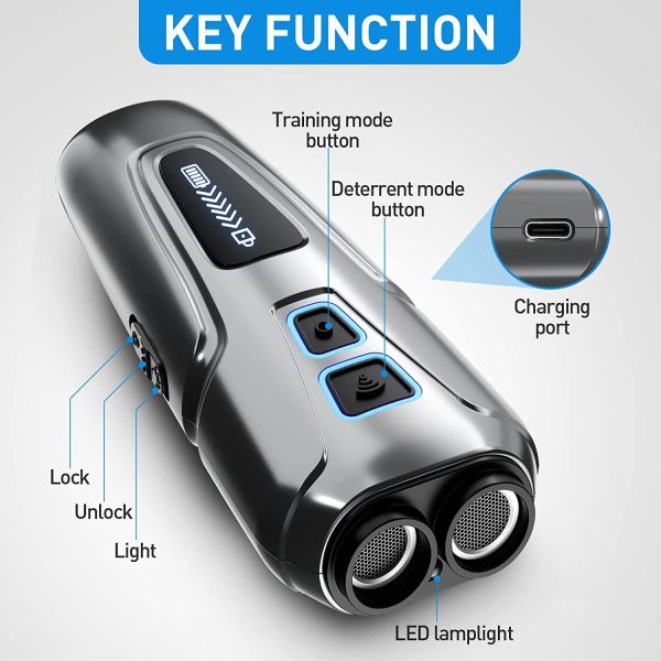 New Arrival Rechargeable Ultrasonic Dog Bark Control & Training Repeller with LED Deterrent for Dog Behavior Modification