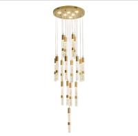 Escada de gerencio de alumínio Crystal Pendant Light Linear Shape D35*580mm do diodo emissor de luz 3W