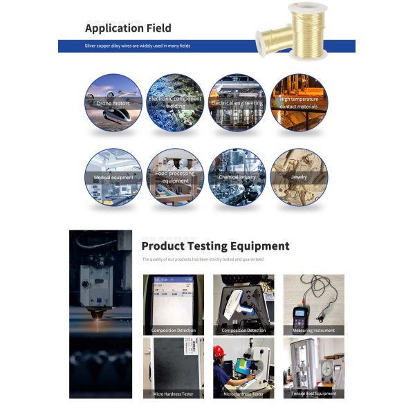 AgCu20 Industrie des robots moteurs et équipements électroniques militaires de haute précision