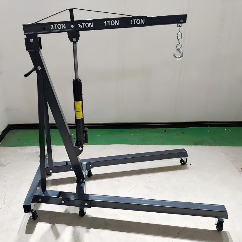 Durable Mini Lift Crane Portable Small Garage Crane With Hydraulic Pump And Telescopic Boom