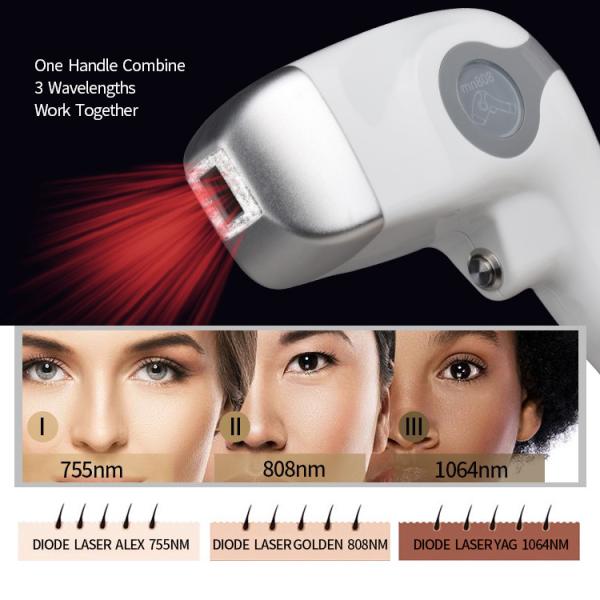 MED - 808 peak power 2000w net weight 43kgs portable diode laser hair removal painfree machine