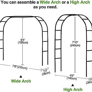 Metal Garden Arbor Wedding Arch, Combination for Various Climbing Plants, Rose Vines, Bridal Party Decorati