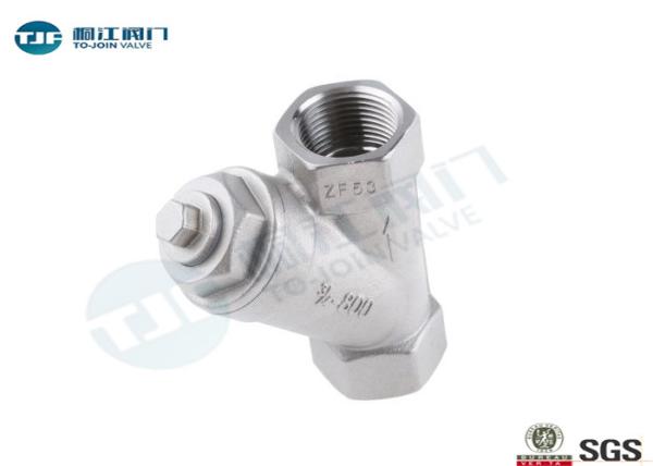 Stainless Steel Y Strainer Valve Corrosion Resistant With BSP / NPT Thread