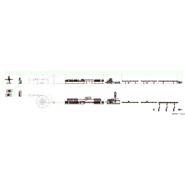 Línea de rodadura de tubos de acero galvanizado de carbono 16-50 mm 0,5-2,5 mm