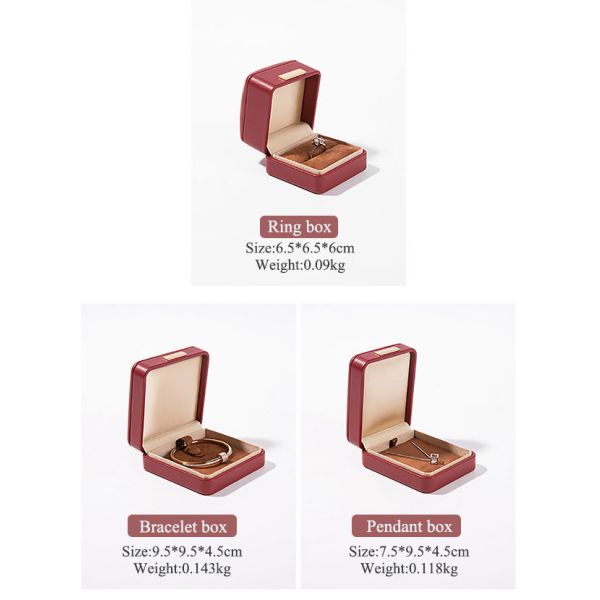 Dark Green Vintage PU Square Buckle Packaging Box For Jewelry