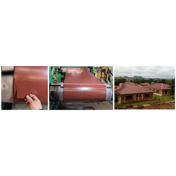 Кирпичная красная 0,18 0,25 0,32x1000 Цветная катушка Ppgi, используемая для кровельного листа типа T