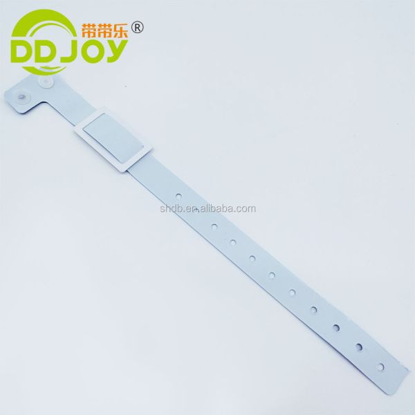 Custom Logo Bracelets L Shape PVC Vinyl Material Writable Smart RFID Chip Wristband