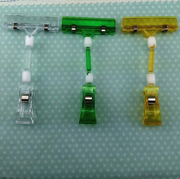 Special offer sales transparent shelves clip to POP advertising price tag clip to clip