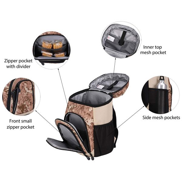 Personalized Backpack Drink Cooler / Thermal Cooler Backpacks Keep Food Fresh And Warm