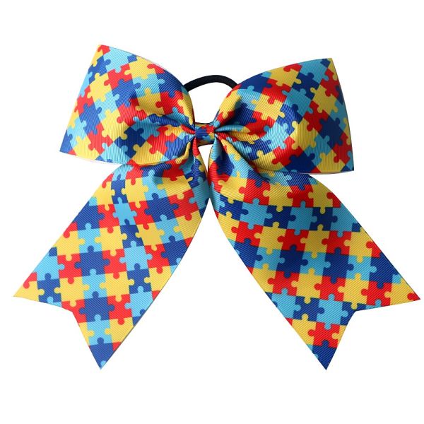 Sublimated Girl Cheerleading Bows with Hair Ring Delivery in 3-7 Working Days 16*20cm