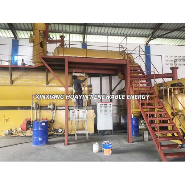 Pyrolysis Waste Oil Distillation Plant Huayin , Waste Motor Oil Recycling To Diesel