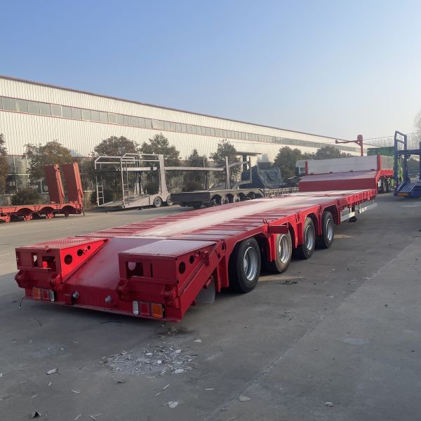 Max Payload 80 ton-150ton Heavy Duty Agricultural Tractor Lowboy Dump Trailer