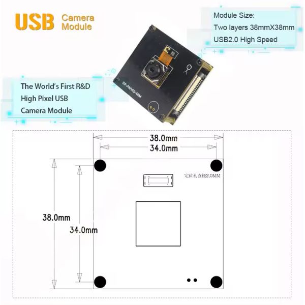 USB2.0 Высокое разрешение 48MP Автофокус AF USB Модуль камеры для дронов