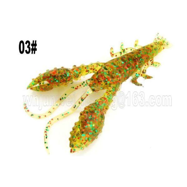 New best sale 9.5cm/8g 5 kinds colors artifical soft shrimp fishing lure
