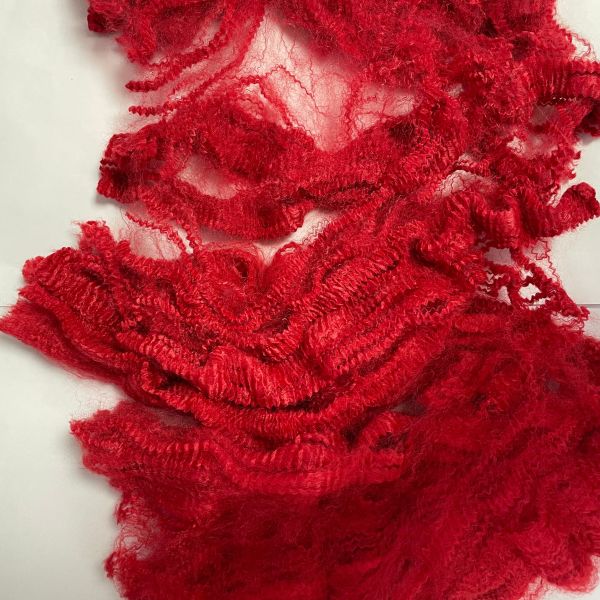 bright red Polyester Tow 2D with Indefinite Length for Luxury Knitting Yarn Home Textile Gift & Decor Fabric