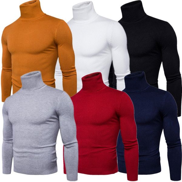 2022 Men's Solid Color Sweater with Two Lapels and High Elastic Material Function