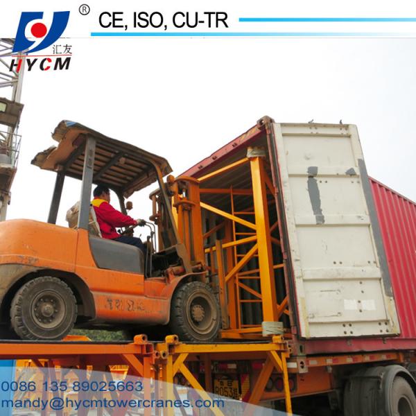 6 ton 56 m Boom Construction Building Self Erecting Hammer Head Tower Crane