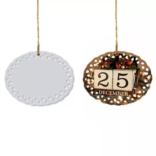 DIY Custom White Blanks Sublimation PBT Plastic Christmas Ornaments personalized christmas ball ornaments with picture