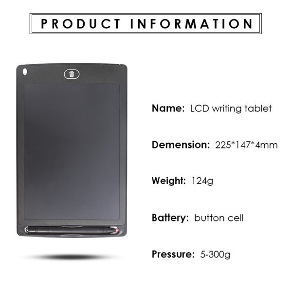 Доска сочинительства JCVISION электронная LCD доска Doodle планшета 8,5 дюймов 14.5cm*22cm