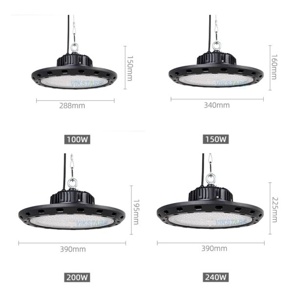 Industrial Lighting 200W UFO SMD 3030 High Bay LEDs IP65 Waterproof ICE CE Approved