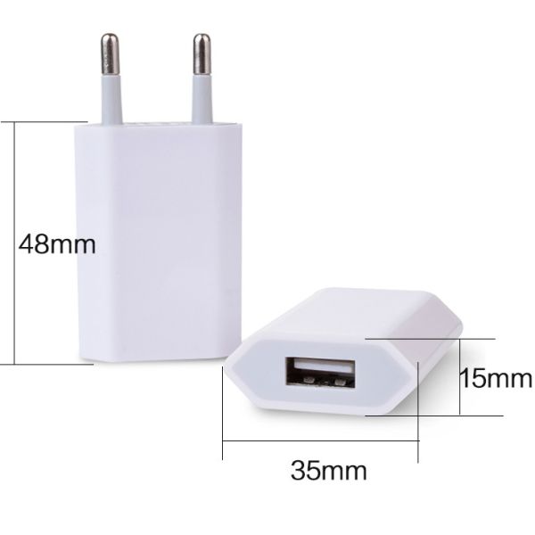 USB Wall Charger Plug DC Output Type Black White 5V 1A For iPhones Samsung Android LG