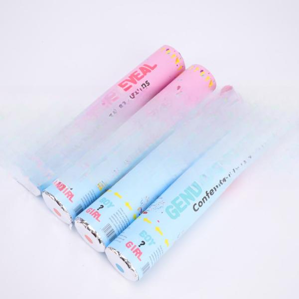 Pink Blue Biodegradable Wedding Confetti Poppers Gender Poppers