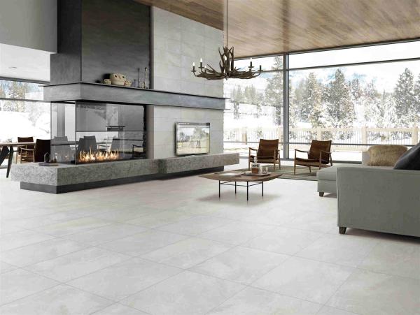 Dry Glazed Grey Porcelain Kitchen Tile Wear Resisting CE Certificate