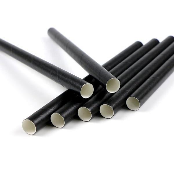 Biodegradable 12mm Paper Straws Wrap for Bubble Tea Boba Custom and in Plastic Box