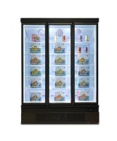 escaparate congelado de la exhibición de los mariscos de los productos del congelador de cristal de la puerta de la bebida 1650W