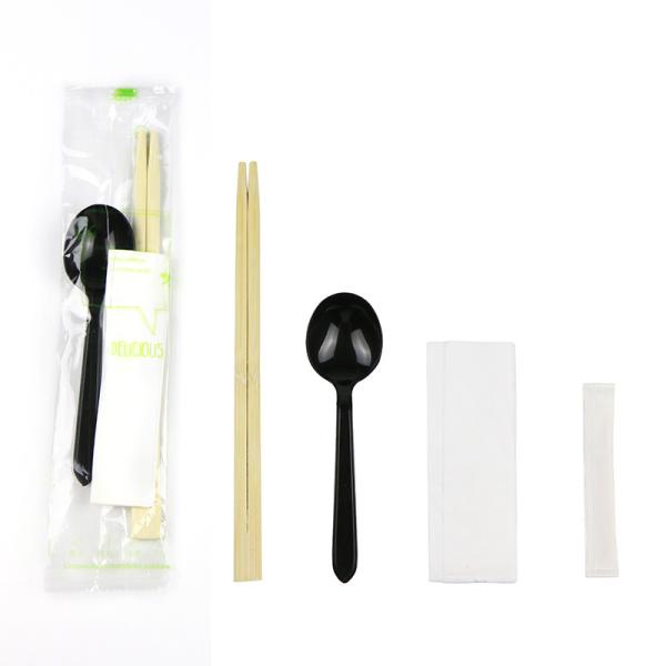 Packing Material Plastic Film Disposable Cutlery Set Combo for Outdoor Tableware