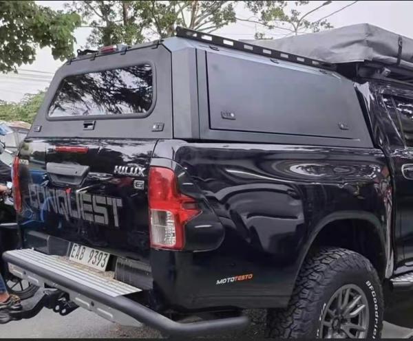 Black Q235 Steel Pickup TOYOTA Canopy For Hilux VIGO 2011-2014