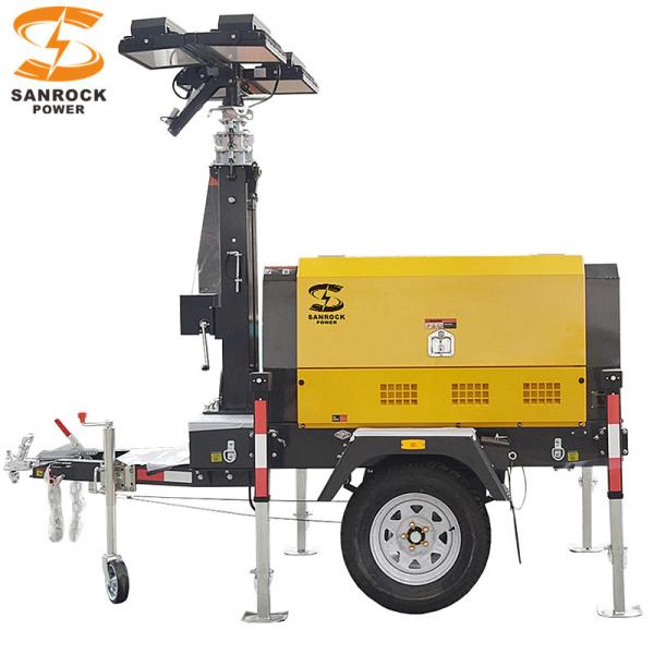 Mining Hydraulic Lifting Diesel Light Tower Portable Led Light Towers 7.5m Height