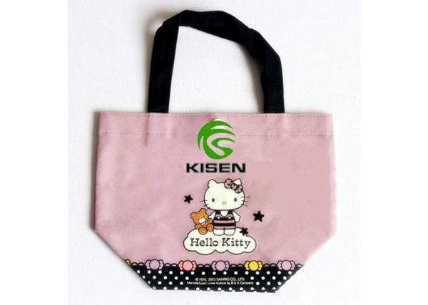 Cartoon Printing Gift Reusable Polyester Shopping Bags With Handle Recycled