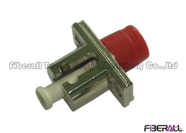 Metal Body Hybrid Optical Fiber Adapter LC/PC To FC/PC With Flange For Installation