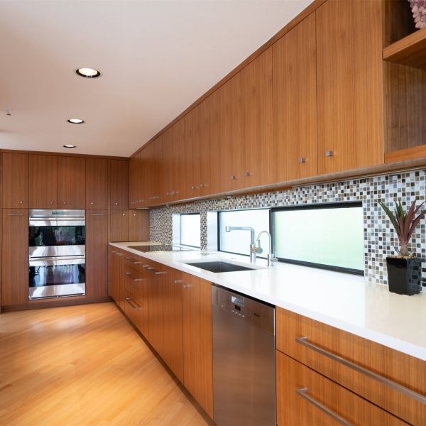 Brown Wood Veneer  Kitchen Cabinet Complete Full Home Custom