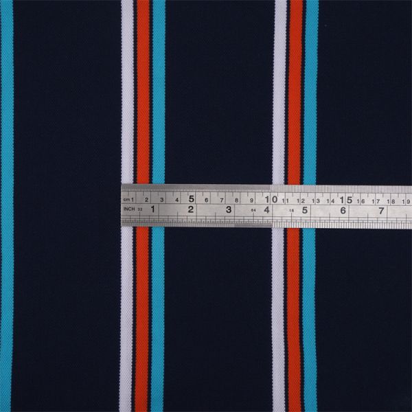 Breathable And Comfortable And Natural Wear-Resistant Striped Knit Fabric For Polo Shirt