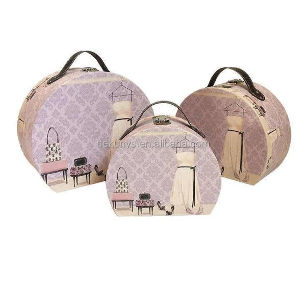 Cartão de presente mini-maleta impressa Favor Box embalagem para crianças Papeleria