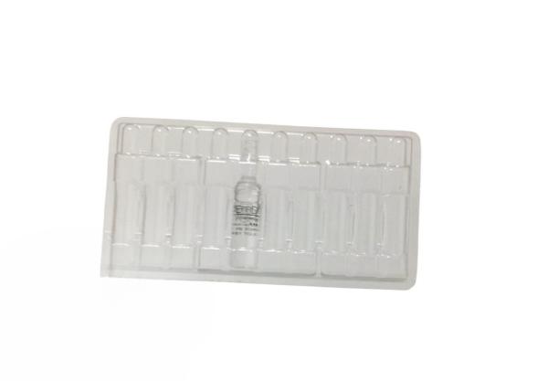 Pulveras para injecção líquido oral plástico transparente Blister Tray Ampola garrafa Agulha de água 1ml 10pcs
