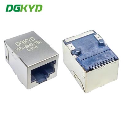 KRJ-SM017NL a protégé le cric du réseau cat5, connecteur de SMT rj45 de profil bas avec le transformateur interne