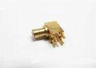 Gold Plated RF Coaxial Connectors , Male Plug SMB RF Connector PCB Mount Board