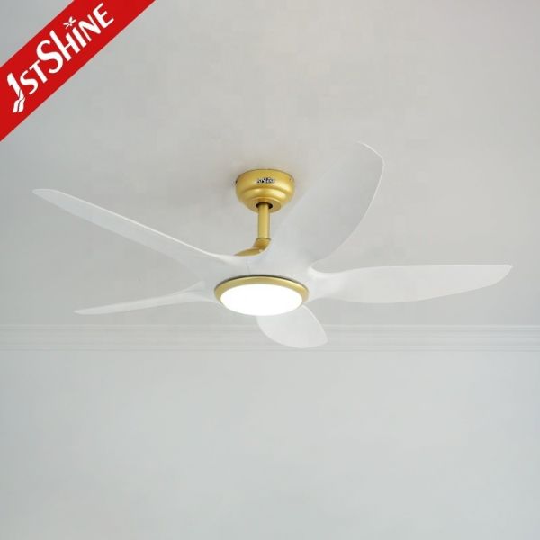 1stshine OEM Color Dimmable LED Light Ceiling Fan 5 Blades DC Motor e controle
